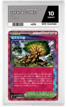 2024 SV7 STELLAR MIRACLE HOLO #101/102 GREAT BIG TREE MPE 10 GEM/MT — graded card up for auction