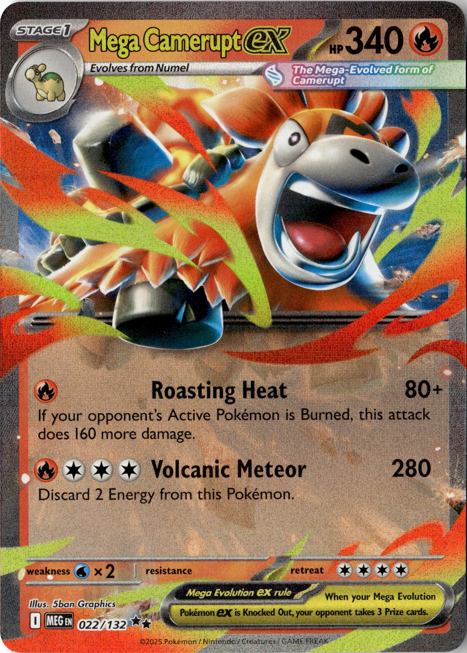 2025 Pokemon Meg En Mega Camerupt EX graded slab