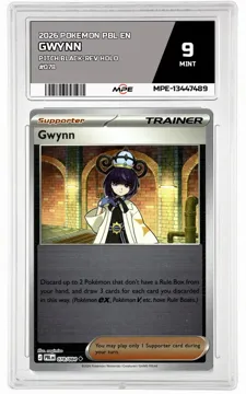 2026 POKEMON PBL EN Pitch Black-REV HOLO #078 GWYNN MPE 9 MINT — graded card up for auction