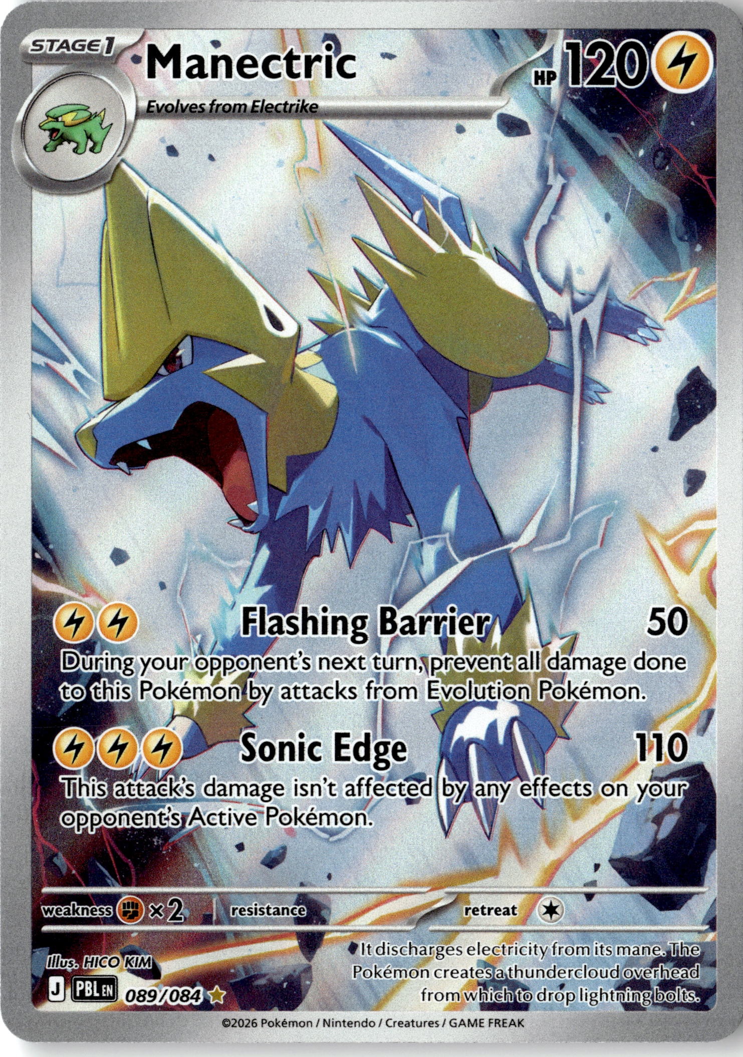 2026 Pokemon Pbl En Manectric graded slab