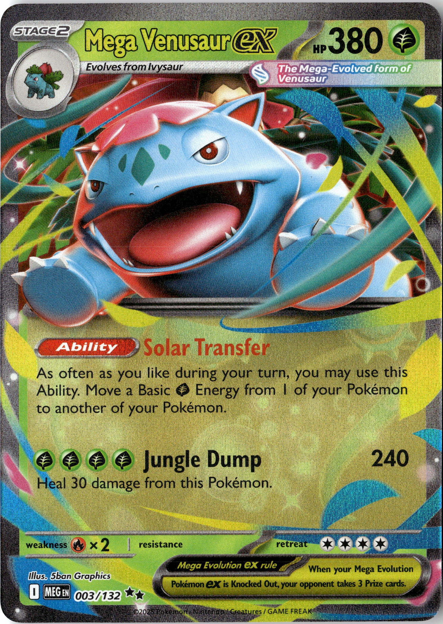 2025 Pokemon Meg En Mega Venusaur EX graded slab