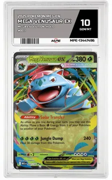 2025 POKEMON MEG EN Mega Evolution-HOLO #003 Mega Venusaur EX MPE 10 GEM/MT — graded card up for auction