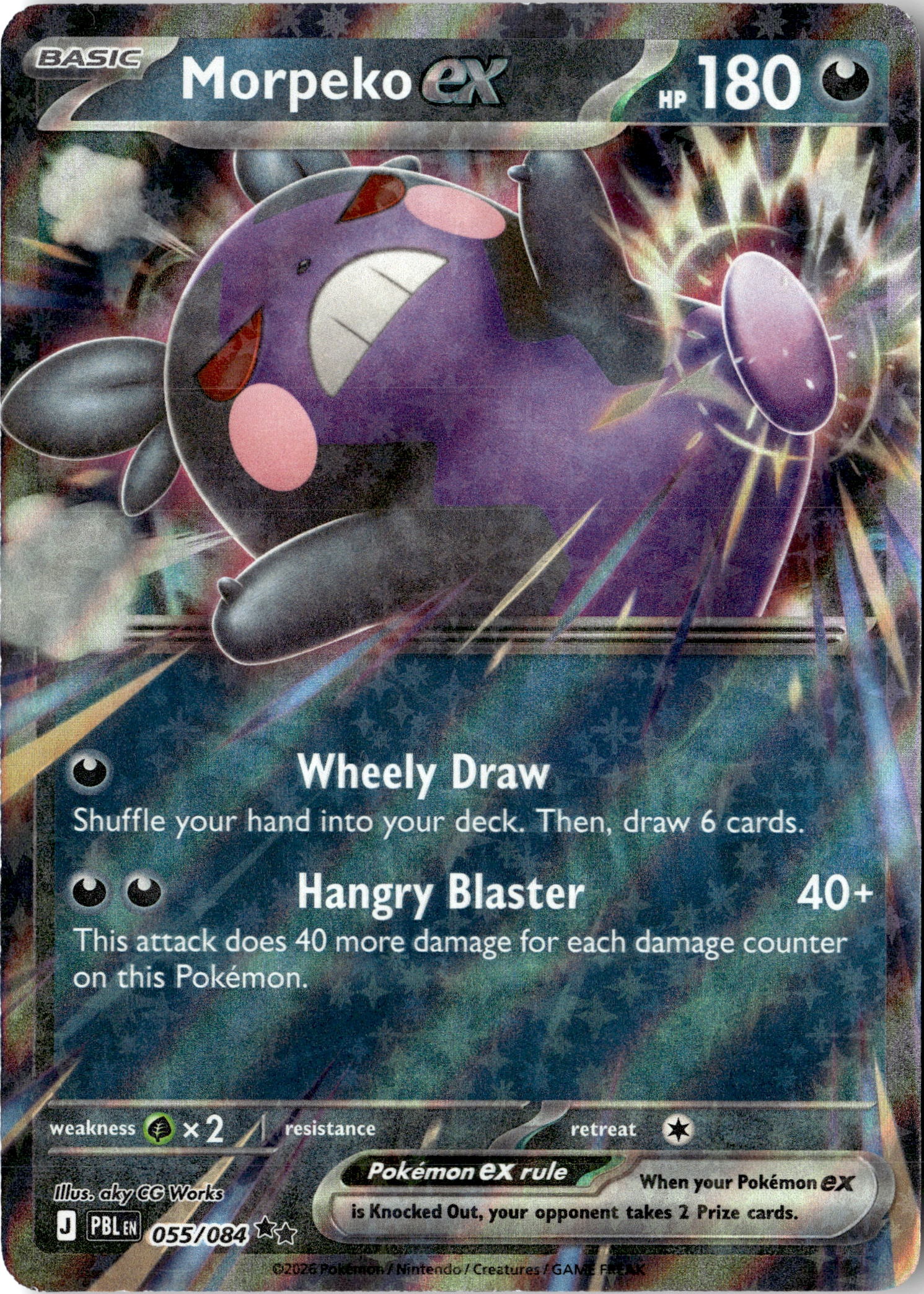 2026 Pokemon Pbl En Morpeko EX graded slab