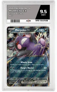 2026 POKEMON PBL EN Pitch Black-HOLO #055 Morpeko EX MPE 9.5 MINT+ — graded card up for auction