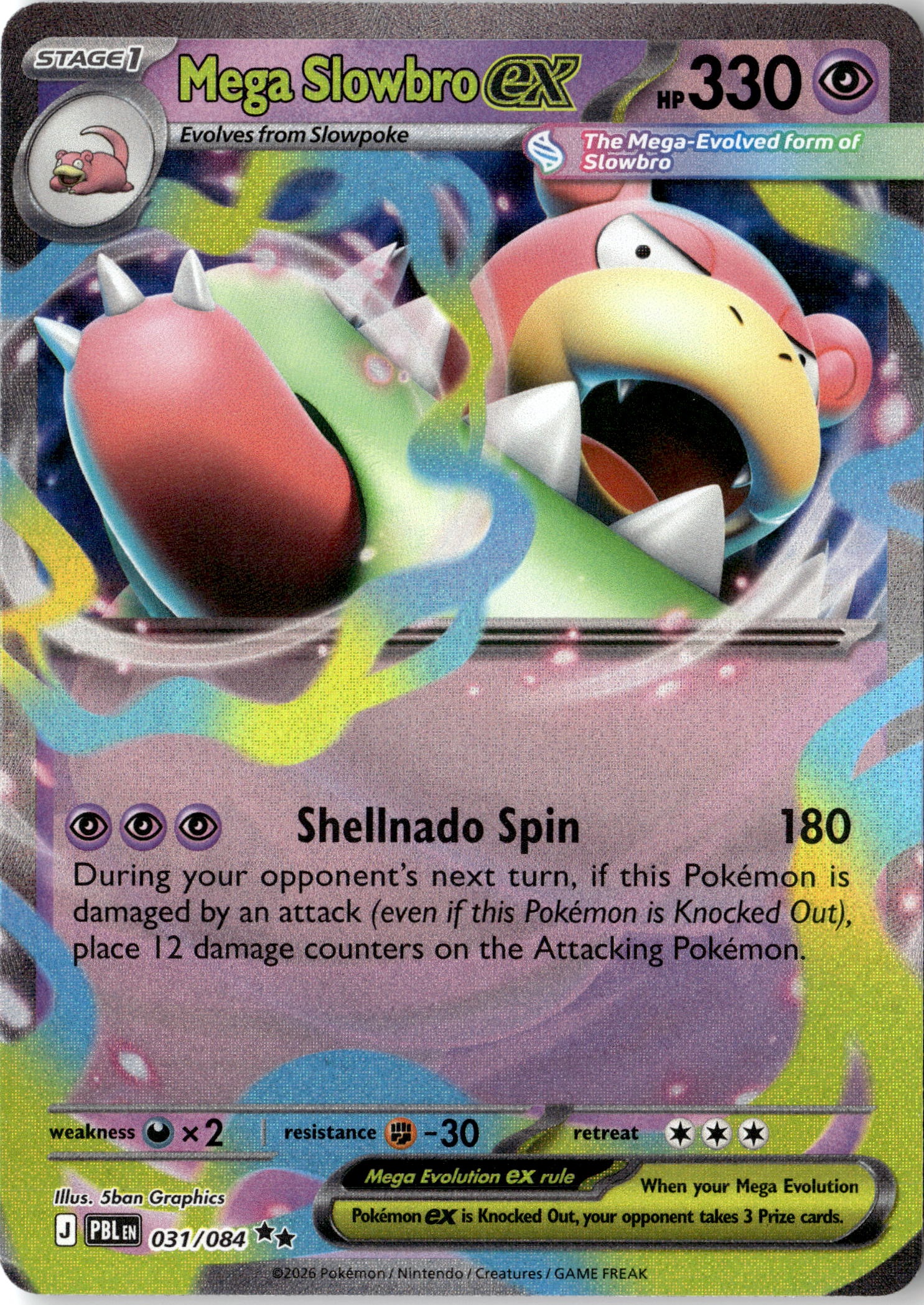 2026 Pokemon Pbl En Mega Slowbro EX graded slab