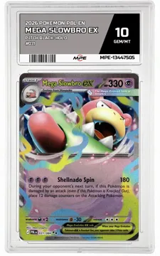 2026 POKEMON PBL EN Pitch Black-HOLO #031 Mega Slowbro EX MPE 10 GEM/MT — graded card up for auction