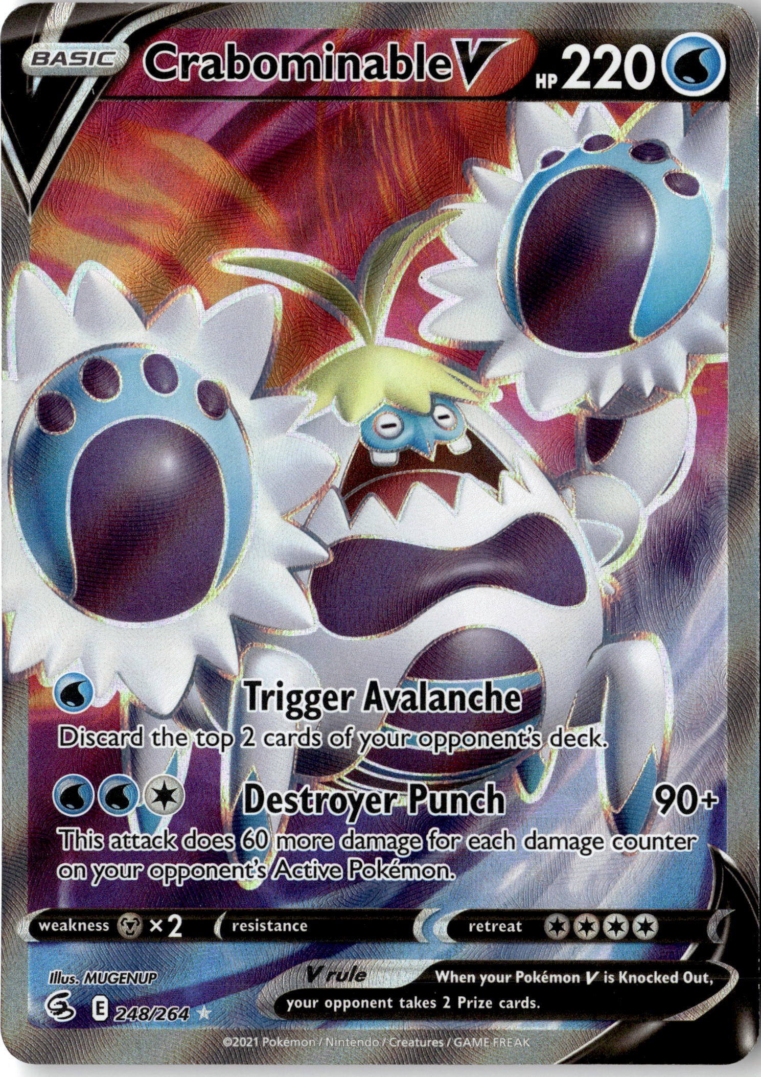 2021 Pokemon Fst En CrabominableV graded slab