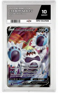 2021 POKEMON FST EN Fusion Strike-HOLO #248 CrabominableV MPE 10 GEM/MT — graded card up for auction