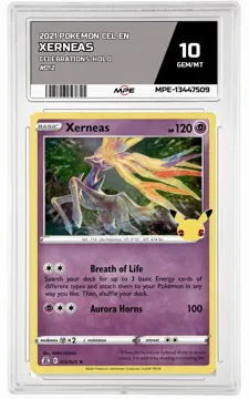 2021 POKEMON CEL EN Celebrations-HOLO #012 Xerneas MPE 10 GEM/MT — graded card up for auction