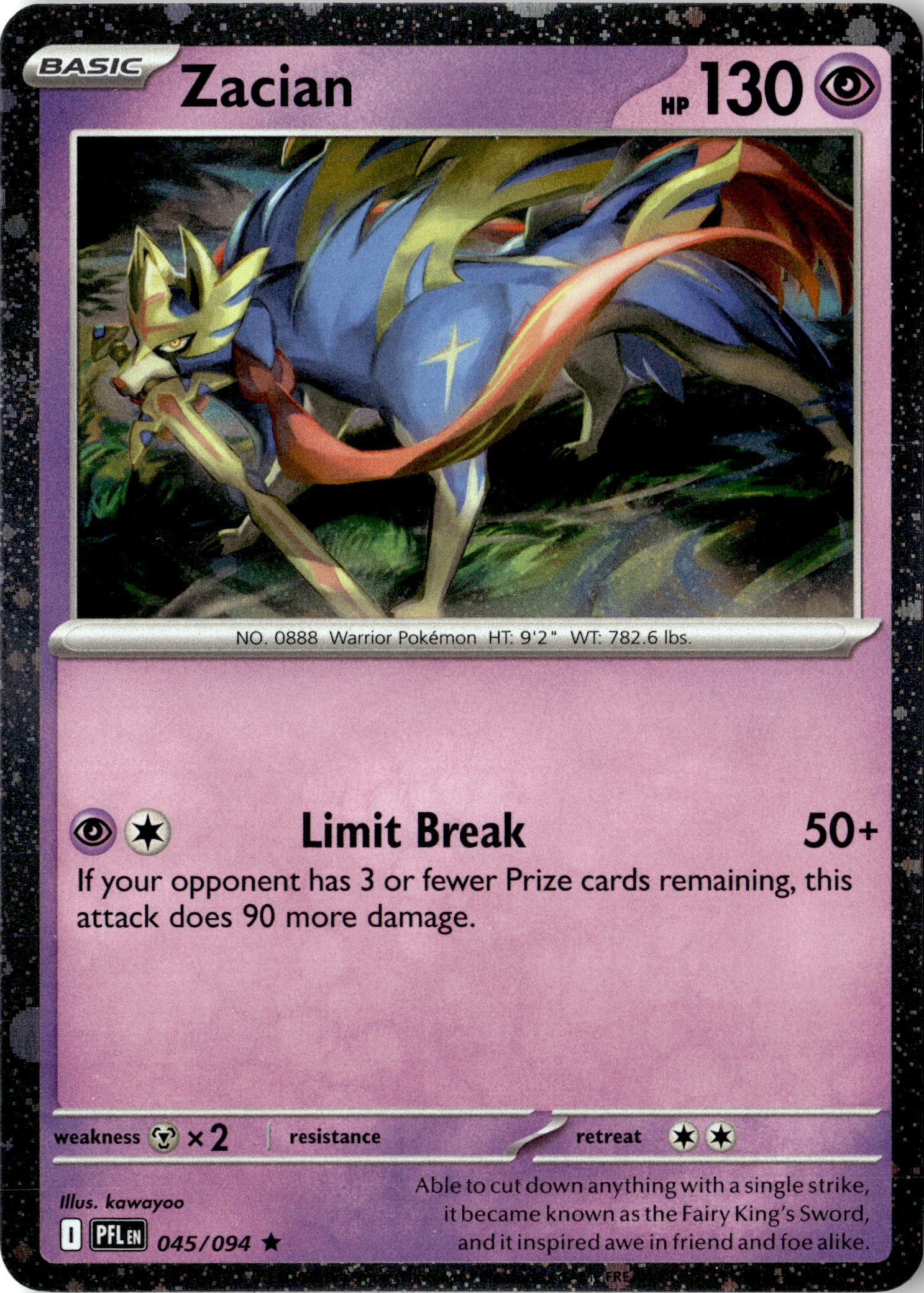 2025 Pokemon Pfl En Zacian graded slab