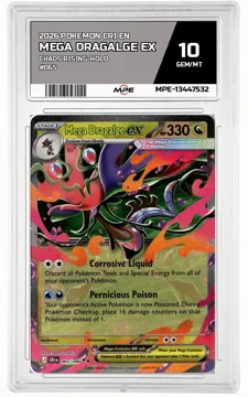 2026 POKEMON CRI EN Chaos Rising-HOLO #065 Mega Dragalge EX MPE 10 GEM/MT — graded card up for auction