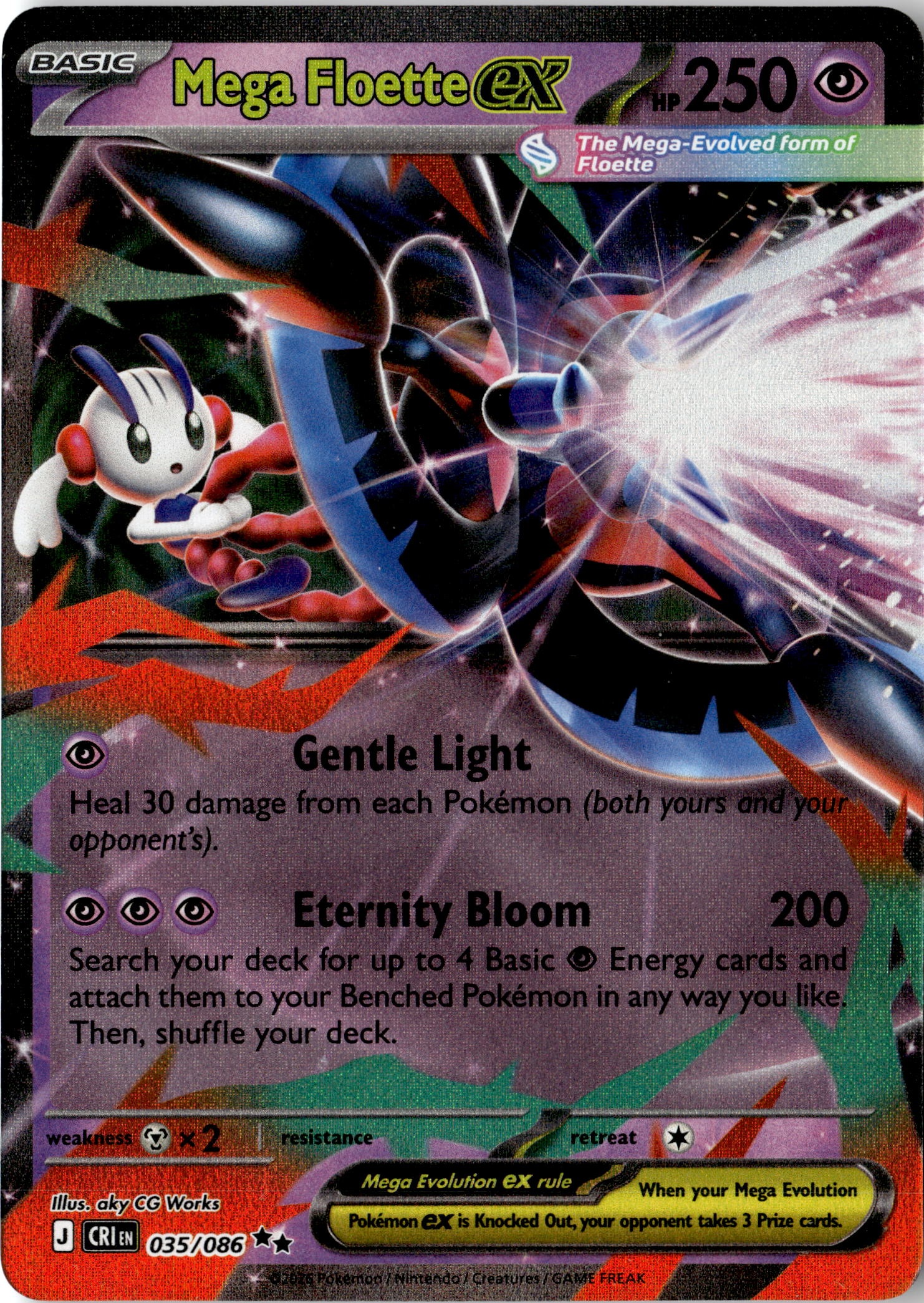 2026 Pokemon Cri En Mega Floette EX graded slab