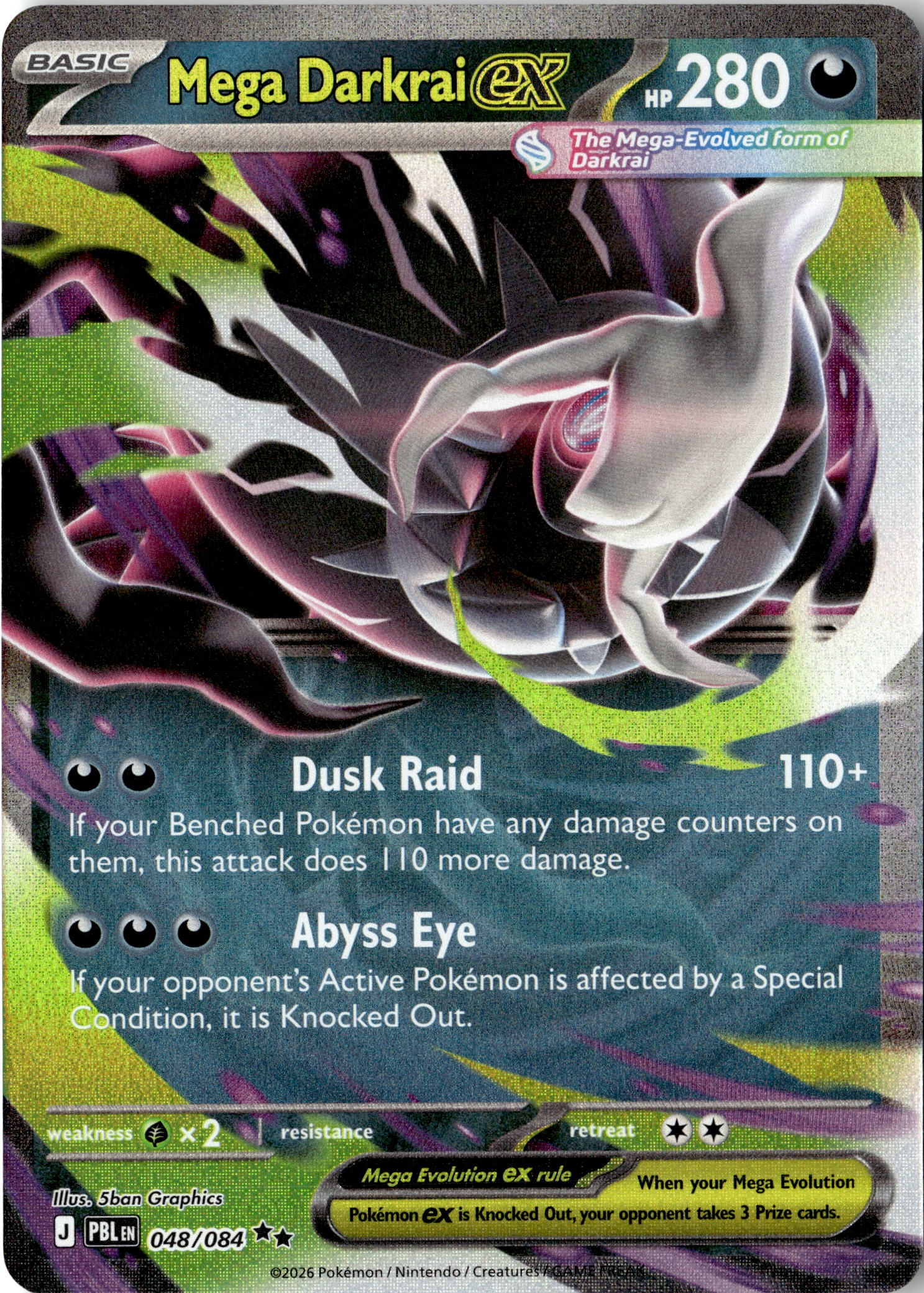 Mega Darkrai EX graded slab