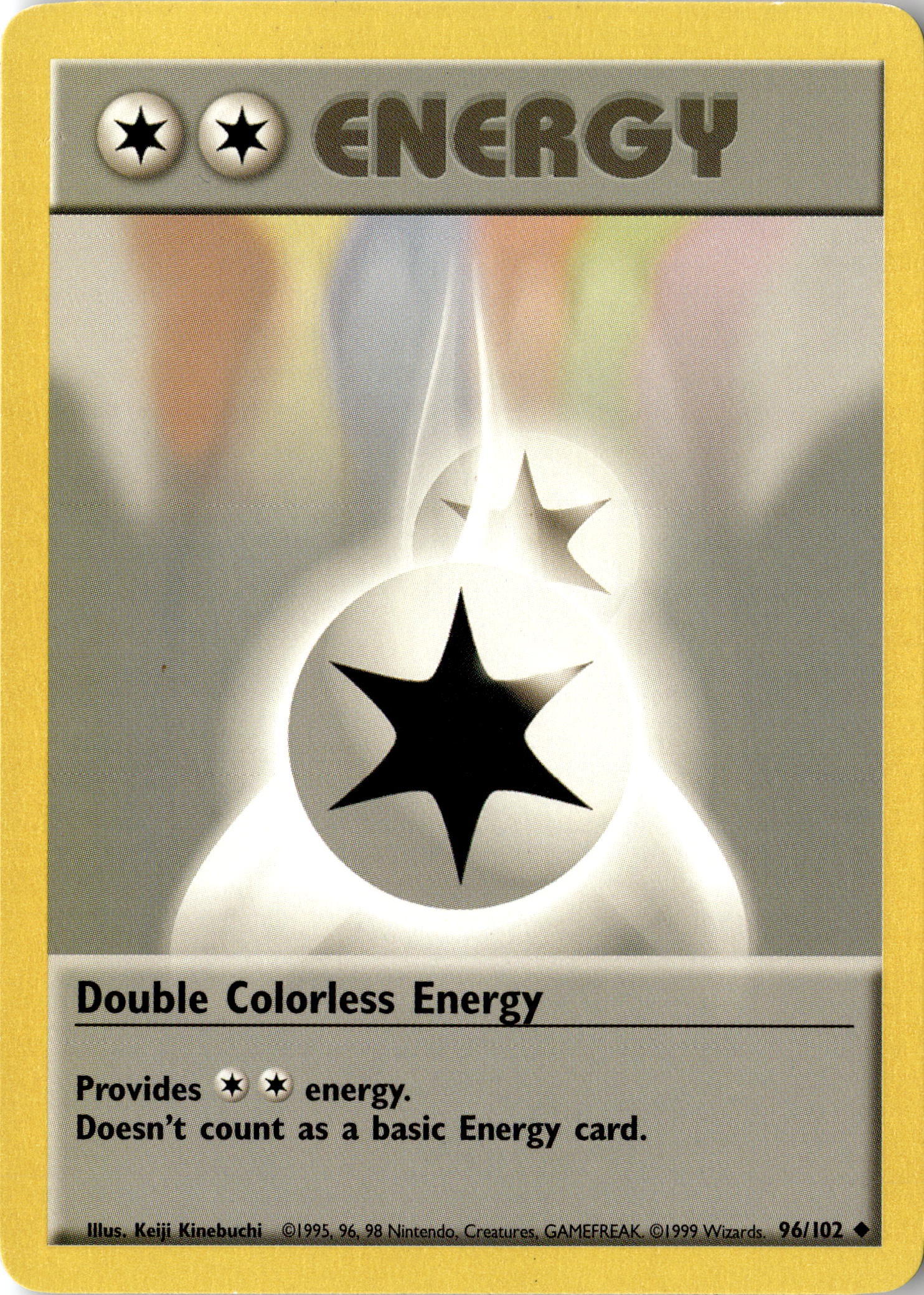 1999 Pokemon Original Double Colorless Energy graded slab