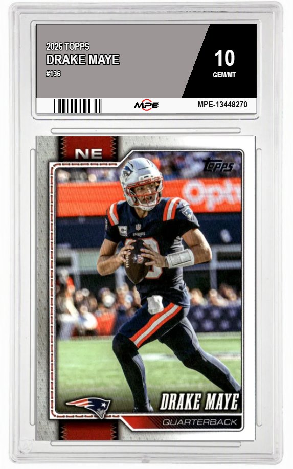 2026 TOPPS #136 DRAKE MAYE MPE 10 GEM/MT — graded card auctioned from the MPE vault
