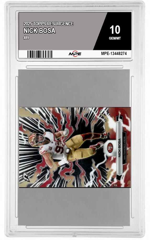 2025 TOPPS RESURGENCE #89 NICK BOSA MPE 10 GEM/MT — graded card auctioned from the MPE vault