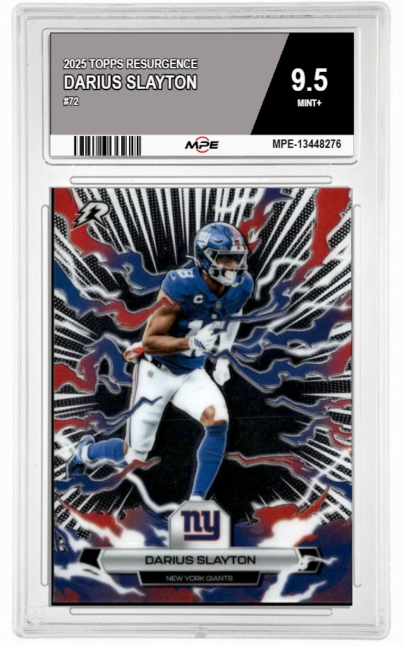 2025 TOPPS RESURGENCE #72 DARIUS SLAYTON MPE 9.5 MINT+ — graded card auctioned from the MPE vault