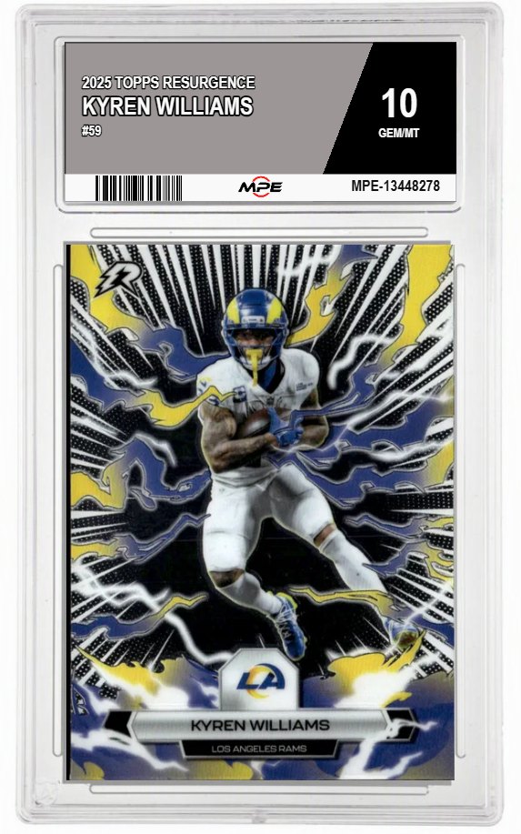 2025 TOPPS RESURGENCE #59 KYREN WILLIAMS MPE 10 GEM/MT — graded card auctioned from the MPE vault