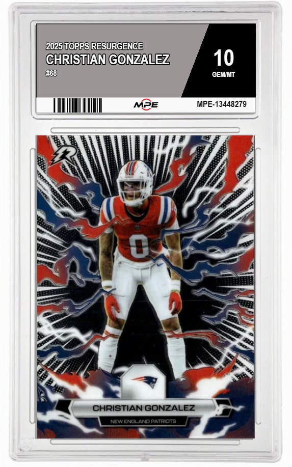 2025 TOPPS RESURGENCE #68 CHRISTIAN GONZALEZ MPE 10 GEM/MT — graded card auctioned from the MPE vault