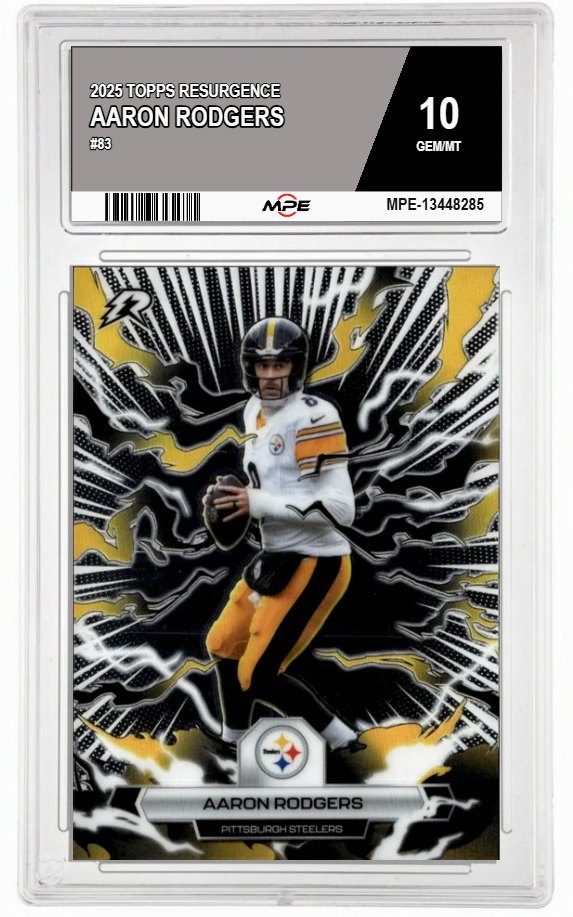 2025 TOPPS RESURGENCE #83 AARON RODGERS MPE 10 GEM/MT — graded card auctioned from the MPE vault