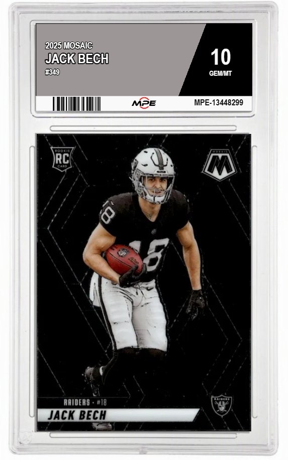 2025 MOSAIC #349 JACK BECH MPE 10 GEM/MT — graded card auctioned from the MPE vault