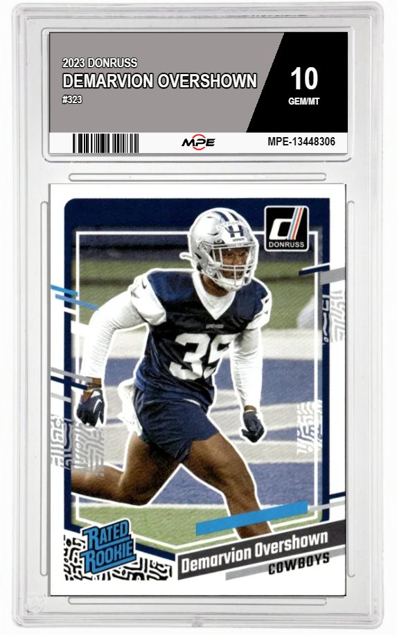 2023 DONRUSS #323 DEMARVION OVERSHOWN MPE 10 GEM/MT — graded card auctioned from the MPE vault