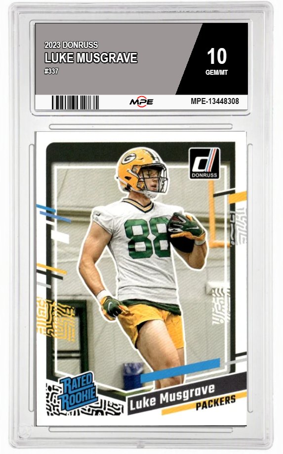 2023 DONRUSS #337 LUKE MUSGRAVE MPE 10 GEM/MT — graded card auctioned from the MPE vault