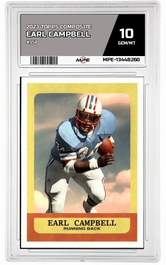 2023 TOPPS COMPOSITE #358 EARL CAMPBELL MPE 10 GEM/MT — graded card auctioned from the MPE vault