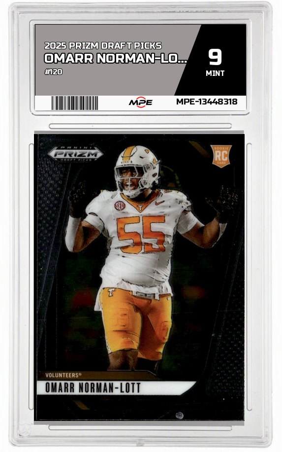2025 PRIZM DRAFT PICKS #120 OMARR NORMAN-LOTT MPE 9 MINT — graded card auctioned from the MPE vault