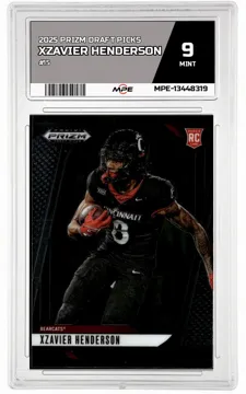 2025 PRIZM DRAFT PICKS #15 XZAVIER HENDERSON MPE 9 MINT — graded card up for auction