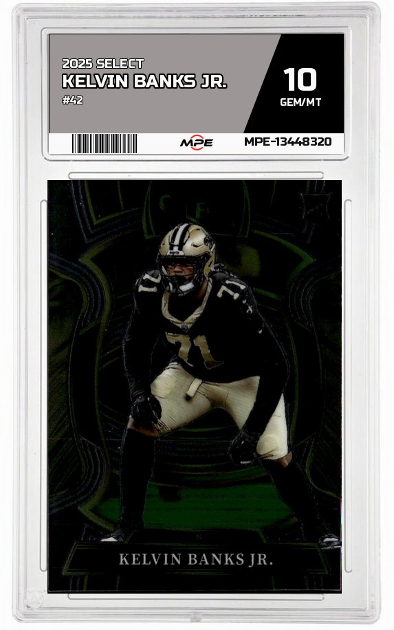 2025 SELECT #42 KELVIN BANKS JR. MPE 10 GEM/MT — graded card auctioned from the MPE vault