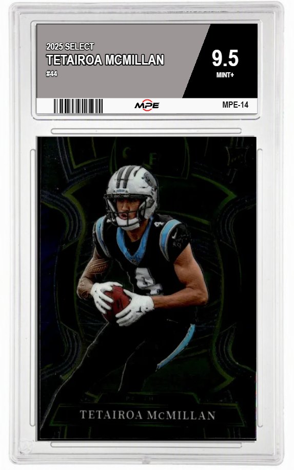 2025 SELECT #44 TETAIROA MCMILLAN MPE 9.5 MINT+ — graded card auctioned from the MPE vault