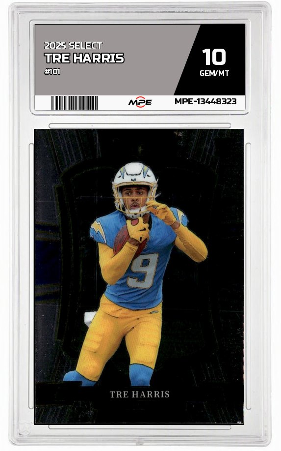 2025 SELECT #101 TRE HARRIS MPE 10 GEM/MT — graded card auctioned from the MPE vault