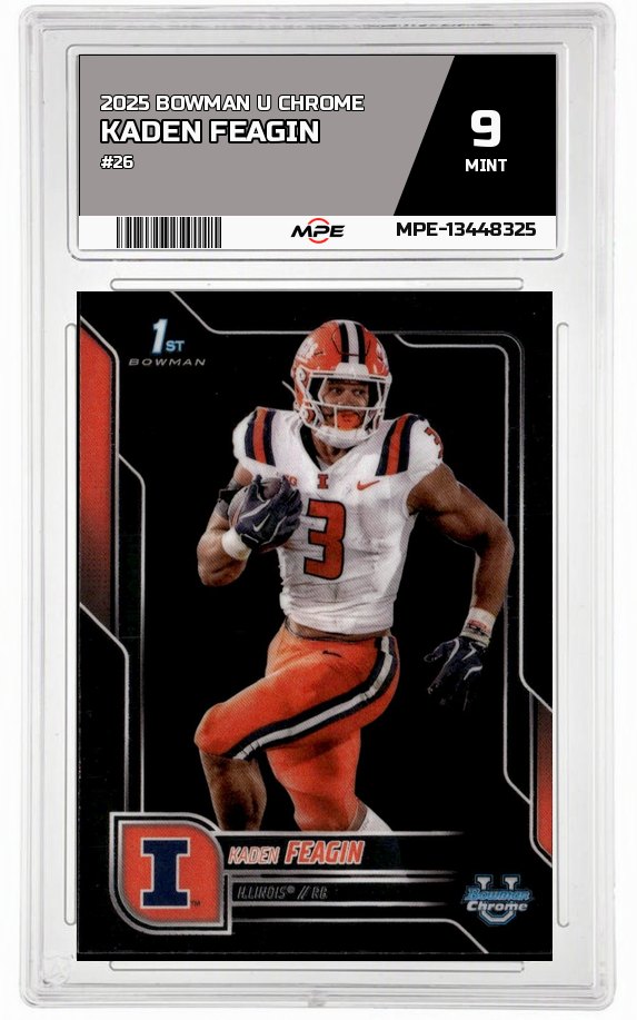 2025 BOWMAN U CHROME #26 KADEN FEAGIN MPE 9 MINT — graded card auctioned from the MPE vault