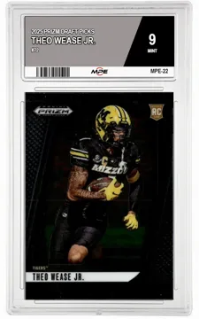 2025 PRIZM DRAFT PICKS #72 THEO WEASE JR. MPE 9 MINT — graded card up for auction