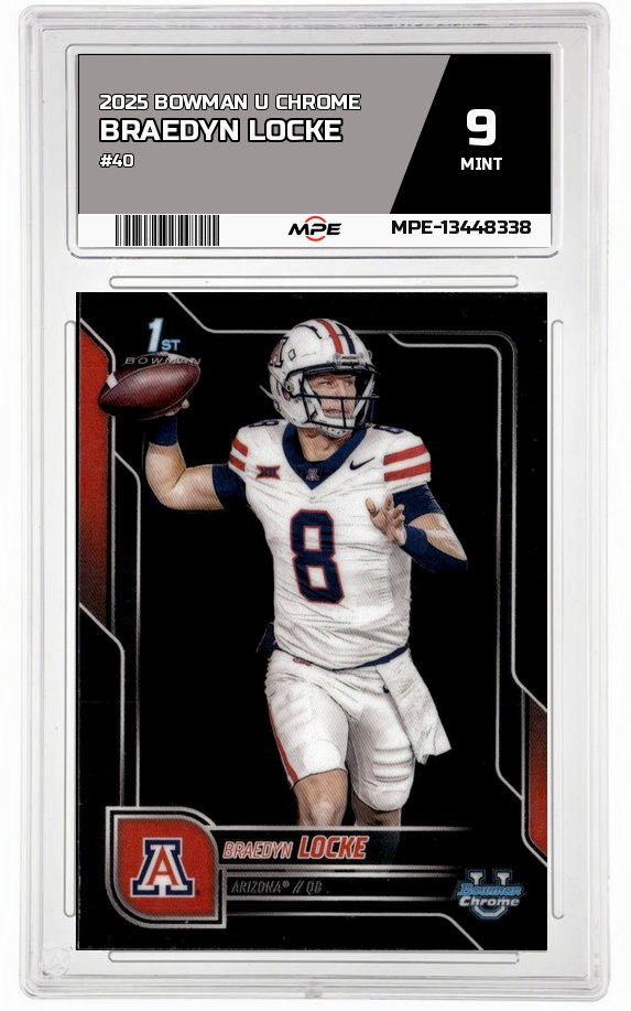 2025 BOWMAN U CHROME #40 BRAEDYN LOCKE MPE 9 MINT — graded card auctioned from the MPE vault