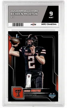 2025 BOWMAN U CHROME #110 BEHREN MORTON MPE 9 MINT — graded card up for auction