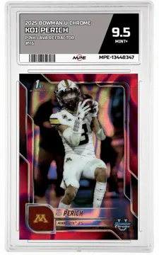 2025 BOWMAN U CHROME PINK LAVA REFRACTOR #116 KOI PERICH MPE 9.5 MINT+ — graded card up for auction