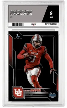 2025 BOWMAN U CHROME #3 DEVON DAMPIER MPE 9 MINT — graded card up for auction