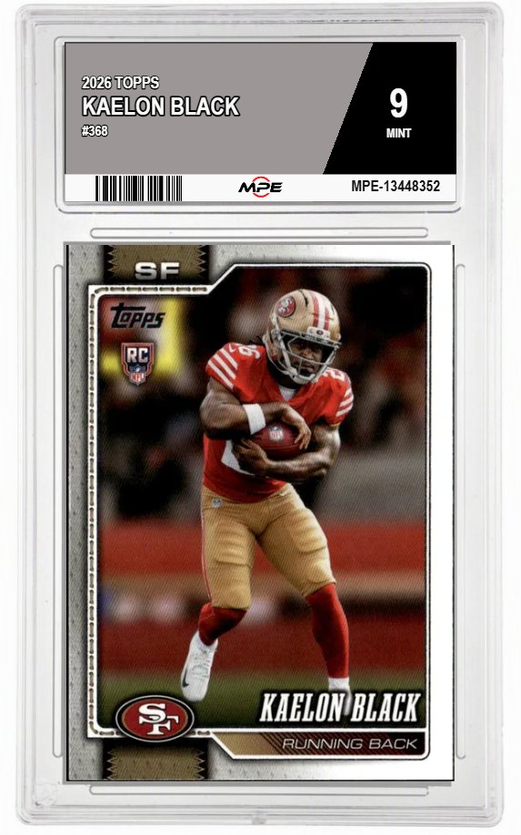 2026 TOPPS #368 KAELON BLACK MPE 9 MINT — graded card auctioned from the MPE vault