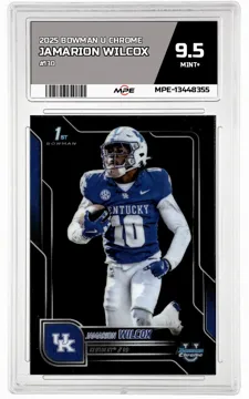 2025 BOWMAN U CHROME #130 JAMARION WILCOX MPE 9.5 MINT+ — graded card up for auction