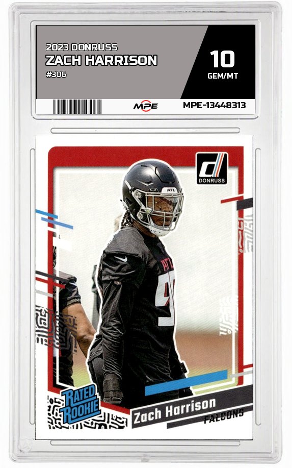 2023 DONRUSS #306 ZACH HARRISON MPE 10 GEM/MT — graded card auctioned from the MPE vault