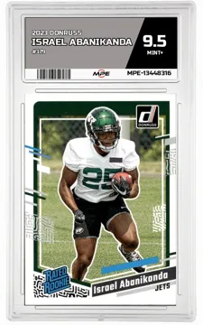 2023 DONRUSS #379 ISRAEL ABANIKANDA MPE 9.5 MINT+ — graded card up for auction