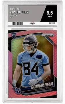 2025 PRIZM PINK PRIZM #359 GUNNAR HELM MPE 9.5 MINT+ — graded card up for auction