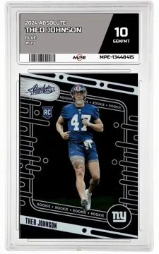 2024 ABSOLUTE BLUE #179 THEO JOHNSON MPE 10 GEM/MT — graded card up for auction