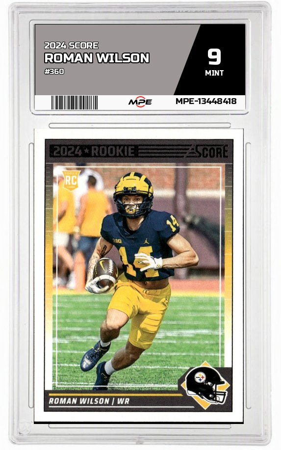 2024 SCORE #360 ROMAN WILSON MPE 9 MINT — graded card auctioned from the MPE vault