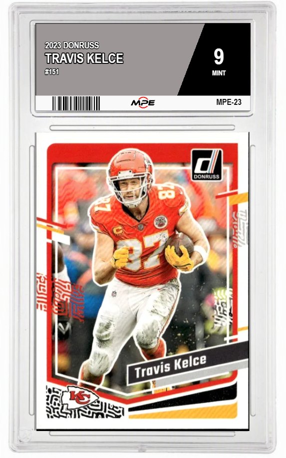 2023 DONRUSS #151 TRAVIS KELCE MPE 9 MINT — graded card auctioned from the MPE vault