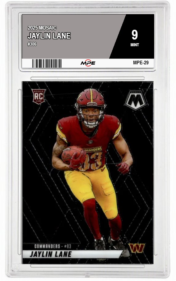 2025 MOSAIC #306 JAYLIN LANE MPE 9 MINT — graded card auctioned from the MPE vault