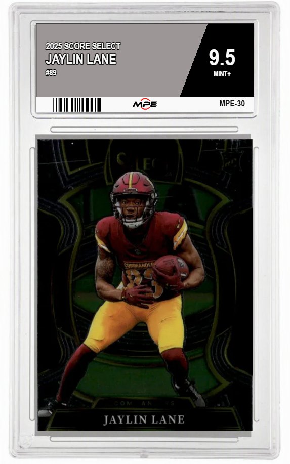 2025 SCORE SELECT #89 JAYLIN LANE MPE 9.5 MINT+ — graded card auctioned from the MPE vault