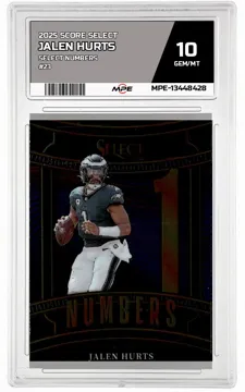 2025 SCORE SELECT SELECT NUMBERS #23 JALEN HURTS MPE 10 GEM/MT — graded card up for auction